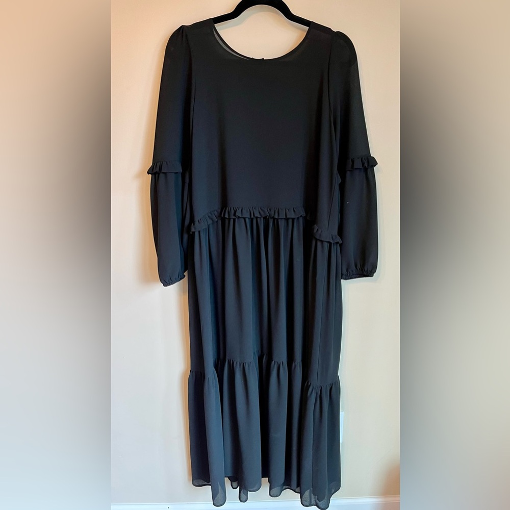 Minkie Tiered Long Sleeve Maxi Dress